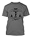 Captain Awesome - Fishing Boat Fisherman Flag Men's T-shirt (2XL, CHARCOAL)