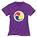 TWSY Women's Martial Arts T-Shirt Purple US Size XS,100% Organic Cotton