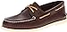 Sperry Mens A/O 2-Eye Burnished Boat Shoe Dark Brown/Tan Size 9.5 M