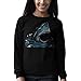 Wellcoda | Great White Shark Womens NEW Jaw Attack Black Sweatshirt S-2XL