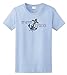 What Happens On the Boat Stays On the Boat Ladies T-Shirt Small Light Blue