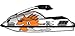 Exotic Sign Yamaha SuperJet Angler Graphic Kit - EY0014SUP (035 Pastel Orange / 072 Light Grey / 070 Black)