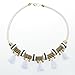 Btime Cute Girls White Rope Chain Wood CCB Golden Small Bell Collar Necklace