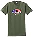 Bass Fishing Gift Georgia Home State Pride T-Shirt Medium MlGrn