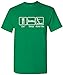 EatSleepTee Men's Eat Sleep Water Ski T-Shirt Medium Green