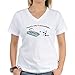 CafePress Pontoon Boat Wine T-Shirt Women's V-Neck T-Shirt - L White