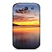 Galaxy S3 Lit Powerboat In Bay At Sunset Print High Quality Tpu Gel Frame Case Cover