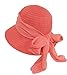 Foldable Roll Up UV Cloche Sun Hat w/ Wide Brim & Bow Sash, SPF Protection