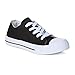 Twisted Womens KIX LO Retro Canvas Low Top Lace-Up Sneaker - BLACK/WHITE, Size 6
