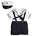 Baby Toddler Boys Nautical Sailor Short Suit Set with Hat