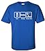 EatSleepTee Men's Eat Sleep Water Ski T-Shirt X-Large Blue