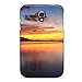 Hot New Lit Powerboat In Bay At Sunset Case Cover For Galaxy S4 With Perfect Design