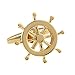Wheel Rudder Fishing Navy Sailor Boat Sea Cufflinks