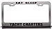 EAT SLEEP YACHT CHARTERS Hobies Sports Steel Metal License Plate Frame Ch#86