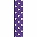 Offray Grosgrain Polka Dot Craft Ribbon, 1 1/2-Inch x 9-Feet, Regal Purple