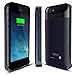 Alpatronix BX110 Ultra-Slim Protective Extended iPhone 5S / iPhone 5 Battery Charging Case with Removable & Rechargeable Power Cover [Fits all models of the Apple iPhone 5 & iPhone 5S / Compatible with iOS 7 & Below / 2000mAh Battery Capacity / No Signal Reduction] - (Black)