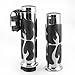 Brand New A Pair of 1'' Motorcycle Powerboat Rubber Black Flame Handlebar Bar End Hand Grip Grips Universal Fit for ATV Fairing Harley Big Dog Dyna Wide Glide Electra Glide Fat Boy Heritage