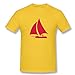 FQZX Men's Sailboat T Shirt Large Yellow