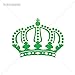 Sticker Crown Design durable Boat decoration pattern wall antique (20 X 15,2 Inches) Green