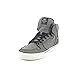 Supra Vaider High Top Skate Shoe - Men's Black Leather/Charcoal Speckled Textile, 8.0