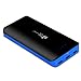 EC Technology® 2nd Gen Deluxe 22400mAh Ultra High Capacity 3 USB Output External Battery With 3-modes LED Flashlight Portable Power Bank Charger For iPhone 6 Plus 5S 5C 5 4S 4, iPad Air, iPad mini, Galaxy S5 S4 S3, Note 4 3, Nexus, HTC One, Most other Phones and Tablets - Black & Blue