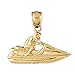 Dazzlers Solid 14 karats Gold Jet Ski Waverunner Charm Pendant available in three colors from jewelsberry (weights: 2.0 grams only)