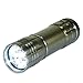 Neiko Super-Bright 9 LED Heavy Duty Compact Aluminum Flashlight - Gunmetal Silver