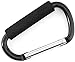 VIP Home Essentials Large Organizing Clip Snap Hanging Hook Aluminum Carabiner with Soft Grip Handle - Black