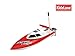 Kids Remote Controlled High-Speed Racing Boat, 80 Ft. Control Range, Rechargeable Battery - Red Boat