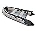 ALEKO® 10.5 Ft Grey Inflatable Boat with Aluminum Floor Heavy Duty Design 4 Person Raft Sport Motor Fishing Boat 3+Keel Air Chambers