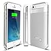 Alpatronix BX110 Ultra-Slim Protective Extended iPhone 5S / iPhone 5 Battery Charging Case with Removable & Rechargeable Power Cover [Fits all models of the Apple iPhone 5 & iPhone 5S / Compatible with iOS 7 & Below / 2000mAh Battery Capacity / No Signal Reduction] - (White)