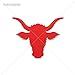 Decal Stickers Bull Head Motorbike Boat sell torero farm wall (12 X 9,51 Inches) Red