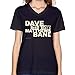 Goldfish Women's Emotion Blank Dave Matthews V-neck T-Shirt Black US Size S