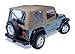 Pavement Ends by Bestop 44587-15 Black Denim Fliptop Complete Replacement Soft Top Clear Windows-With Upper Doors- 1997-2006 Jeep Wrangler (except Unlimited)