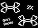 2x Under Armour Fish Hook Vinyl Decal Sticker for Car Truck SUV Boat Trailer