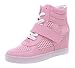 Lesrance Women's Ladies Breathable Mesh Increased Within Sport Shoe Color Pink Size 8