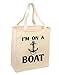 I'm on a BOAT Large Grocery Tote Bag-Natural