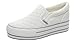 XIAXIAN Platform Zipper Decorated Canvas Vamp Casual Shoes(5.5 B(M) US, White)