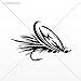 Decals Vinyl Sticker Fly Fishing Boat Wall Art Decor Car Window Mobile Size: 4 X 2.6 Inches Black