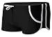 Linemoon Men's Solid Boxer Swimming Briefs With Tie Front Black 37-41 Inches