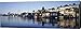 Houseboats in a lake, Lake Union, Seattle, King County, Washington State, USA by Panoramic Images Canvas Art Wall Picture, Museum Wrapped with Black Sides, 36 x 12 inches