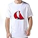 LFD Men's Sailboat Cotton Round Collar T Shirt White