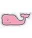 AUTHENTIC VINEYARD VINES PREPPY PINK WHALE VINYL STICKER DECAL SOUTHERN PROPER