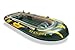 Intex Sehawk 4, 4-Person Inflatable Boat Set with Aluminum Oars and High Output Air Pump
