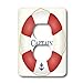 3dRose LLC lsp_112924_6 Captain Lifesaver Ship Life Preserver Nautical Boat Ocean Sailing Yacht Sailor Sea Fisherman 2 Plug Outlet Cover