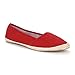 Twisted Women's Jute Canvas Espadrille Flats - RED, Size 7.5