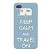 Apple Iphone Custom Case 5 5s Snap on - Keep Calm and Travel On Camper Trailer