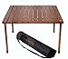 Table in a Bag W2716 Original Low Wood Portable Table with Carrying Bag, Brown