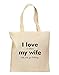 TooLoud I Love My Wife - Fishing Grocery Tote Bag - Natural