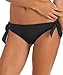 Hurley Women's One and Only Solids Tie Side Hipster Bikini Bottom, Black, Small